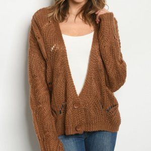 KNIT CARDIGAN SWEATER